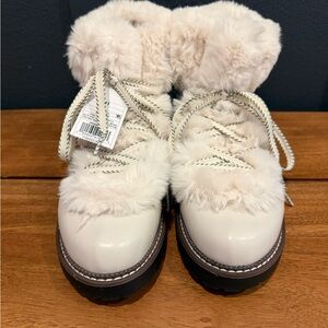 Tessie Faux Fur Lace-Up Winter Boots - Size 11M (NEW)